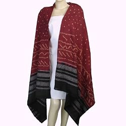 Designer Shawl in Tie Dye Wool Presents Girlfriends Asian Clothes 80 x 35 inches