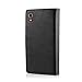 32nd® Book wallet PU leather case cover for Sony Xperia M4 Aqua mobile phone - Black