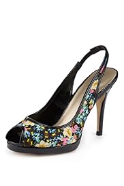 Limited Collection Peep Toe Floral Slingback Shoes