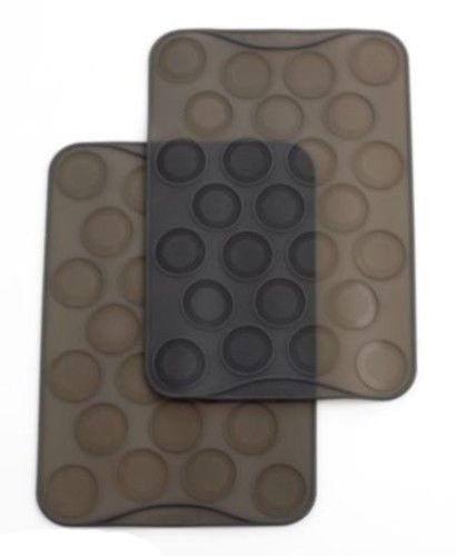New Mastrad Macaron / Macaroon Silicone Baking Pastry Sheet Mats, Set of 2, Makes 50