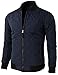 H2H Mens Casual Premium Quilted Lightweight Zip up Jacket