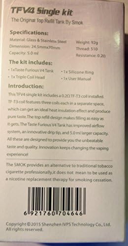 Authentic SMOK TFV4 3 coil Subohm Top Filling TANK