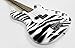 Crescent Electric Bass Guitar Starter Kit - Zebra Print Color (Includes CrescentTM Digital Tuner)