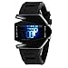 SYNOKE SN-80001 Men’s/Boy’s Black Futuristic Air-Planed Shaped Waterproof Digital Watch