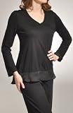Nicole Miller Solid V Neck Swing Top (286258)