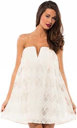 Stylestalker Empire Strapless Dress (M, Off White)