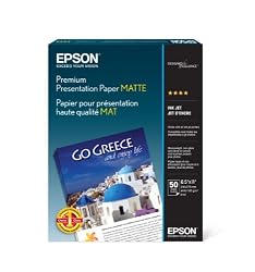 Epson Heavyweight Inkjet Paper, 97 Brightness, Letter Size, Matte White, 50 Sheets (S041257)