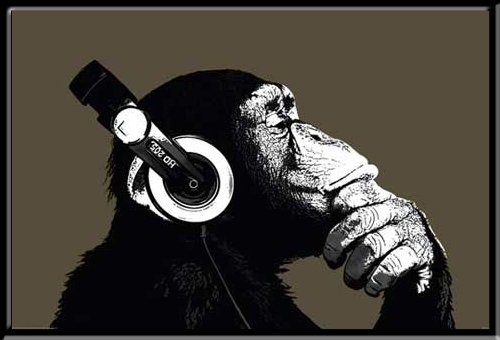 Produkt-Bild: The Chimp Poster Stereo + MDF-Rahmen, schwarz
