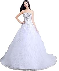 A-line Corset   Waistline  Crystal  Beaded  Ball Gown  Dress With Rhinestones