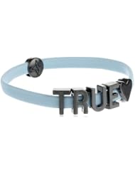 BCBGeneration Light Blue and Hematite True Stretch Mini Affirmation Bracelet, 8"