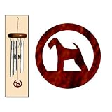 Airedale Terrier Wind Chimes X-SMALL Silver