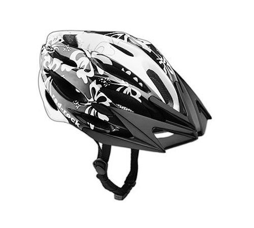 RED-ROCK Damen Fahrrad Helm INMOLD Technologie, black/silver/flower, S/M, RR9119 Preisvergleich