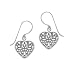 Sterling Silver Celtic Heart Drop Earrings