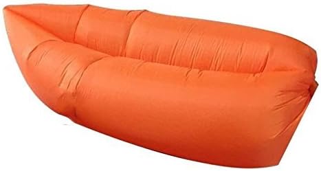 Orange Original Chill Sack - Air Sofa - Inflatable Portable Design - Ultimate Outdoor Lounger - All Natural Inflation - Beach Chair - Camping Bed - Festival Hangout