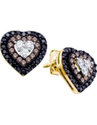 0.50CTW COGNAC DIAMOND LADIES FASHION EARRING