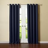 Best Home Fashion Thermal Insulated Blackout Curtains - Antique Bronze Grommet Top - Navy - 52"W x 108"L - (Set of 2 Panels)