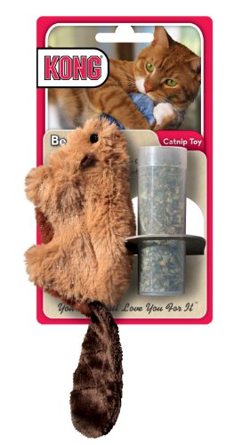 KONG Beaver Refillable Catnip Toy (Colors Vary) 