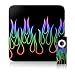 Rainbow Neon Flames Design Apple TV Skin Decal Protective Sticker