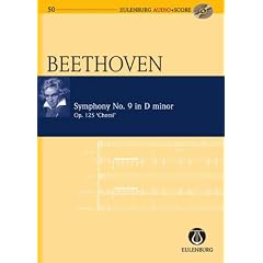 Sinfonie Nr. 9 d-Moll: "Choral". op. 125. 4 Solostimmen, gemischter Chor und Orchester. Studienpartitur + CD. (Eulenburg Audio+Score)