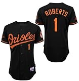 Brian Roberts Jerseys Baltimore Orioles #1 Roberts Black Cool Base Jersey (XXXL/56)