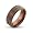 Wide Rose Gold Mens Titanium Signet Ring with Double Cable Inlay Size 11 (Sizes 10 11 12 Available)