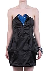 Bandeau Neck Cotton/Polyester/Satin/Spandex Sequined Mini Dress 