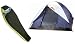 Suisse Sport Fit 3 Person 7x7 Feet Doom Camping Tent with Lightweight Camping/Camp/Outdoor Mummy-Style Sleeping Bag - for Hikers