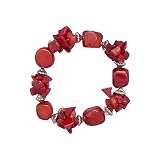 UB Mimi 7 Red Coral Stretch Bracelet