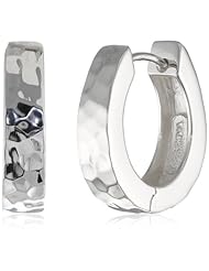 Zina Sterling Silver Oblong Textured Earrings