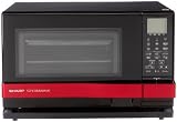 Sharp AX1100R Mikrowelle mit Dampfgarer schwarz / rot