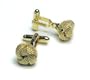 GOLD-Colored Men's Cuff Links. Traditional double knot Cufflinks
