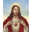 Carded 8"x10" Prints for Framing - Sacred Heart of Jesus - Linen Paper - 7 and 4 Color Process Printing