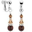 Handcrafted Austrian Bronze Pearl Captivation Clip Earrings