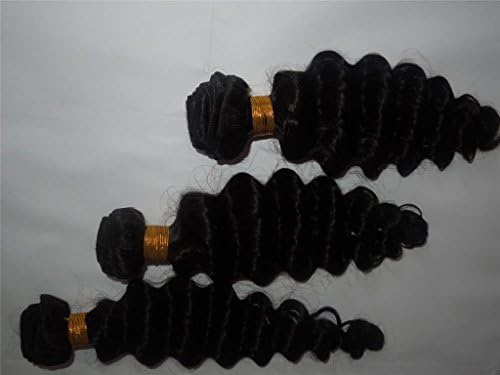 HairPR Hair 3 Bundles Hair Weft Virgin Hair 100% Human Peruvian Hair Weave 10 Inches-28 Inches Natural Color 300 Gram Deep Wave