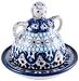 Polish Pottery Mini Cheese Lady 3 1/2 H x 4 Diameter