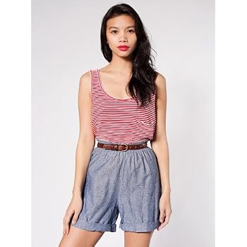 Set A Shopping Price Drop Alert For American Apparel Chambray Woven Cuff Short