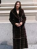NEW 3 TIER MAHOGANY MINK FUR COAT sz10 #9730