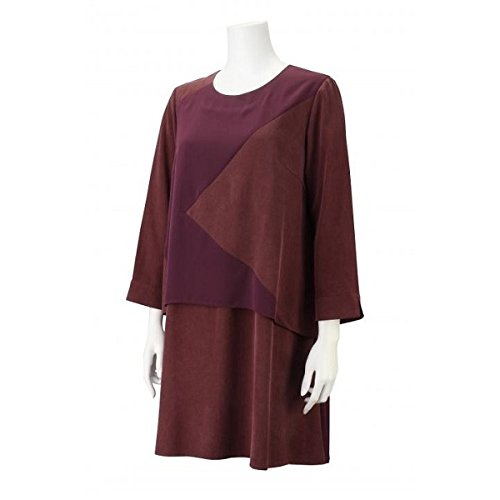 ピサーノ（PISANO） 全2色【L・LL】異素材ミックスの切り替えチュニック