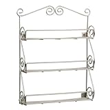 Spectrum 43778 Scroll Wall Mount Spice Rack Boxed, Satin Nickel