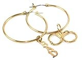 Naughty Handcuff Bad 18k Gold Layered Hoop Earrings