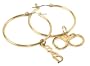 Naughty Handcuff "Bad" 18k Gold Layered Hoop Earrings