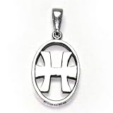 : Pisces GEB Pendant (2/20 - 3/21). Egyptian Astrology. Zodiac of Dendra. Sterling Silver