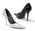 408-Lulu Pointed Toe Snake Skin Pump High Heel Shoes