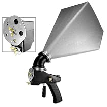 Pro-Grade Air Texture Spray Gun - Large 1-3/4 Gal Hopper with 'Dial-a-Size' Gun