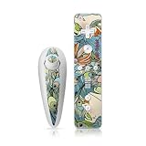 Peacock Feathers Design Nintendo Wii Nunchuk + Remote Controller Protector Skin Decal Sticker