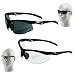 Italian Design Wrap-Around ANSI Z87.1 Safety Reading Glasses - 1.00 to 3.00 - Smoke or Clear