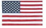 3'x5' 100% Spun Polyester Bunting 2-ply emb. Made in USA Flag