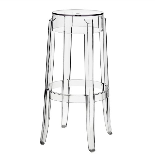 LexMod Philippe Starck Style Charles Ghost Bar Stool (set of 2) On Sale