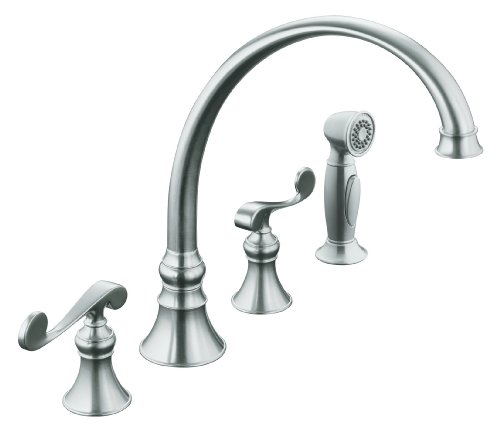 More information about KOHLER K 16109 4 G Revival Kitchen Sink Faucet, Brushed Chrome KOHLER K 16109 4 G Revival Kitchen Sink Faucet, Brushed Chrome