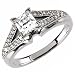 14Kt White Gold Triumph Diamond Engagement Ring (Center stone is not included)